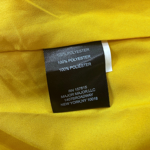 Tahari ASL Yellow Midi Dress Size 10 Button Front Tiered Hot Mustard NWT - Picture 9 of 9